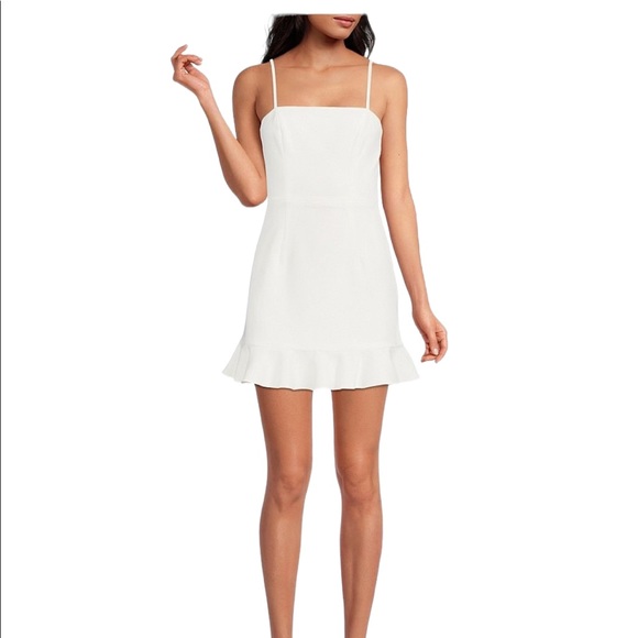 - French connection Whisper Frill Hem White dress - Picture 7 of 7